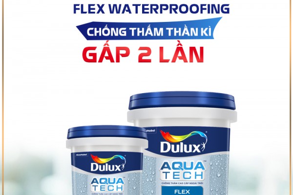 Tường nhà bị thấm nước? Giải pháp chống thấm hiệu quả gấp 2 lần từ Dulux Aquatech Flex Waterproofing